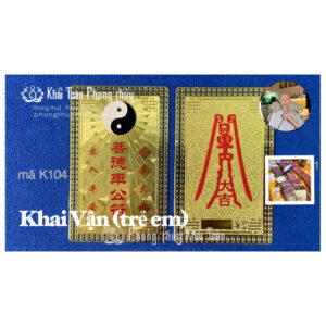 Kim bài Khai vận phù - trẻ em K104